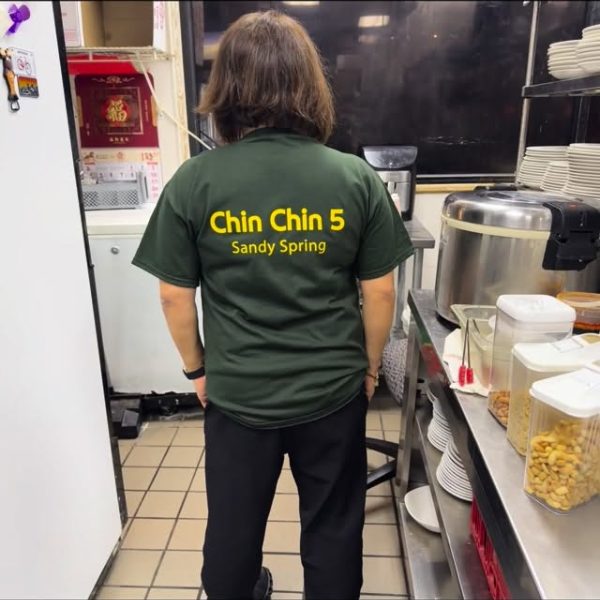 Forest green shirts for a Chinese restaurant