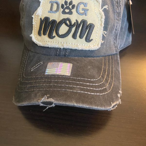 Distressed Dog Mom patch cap