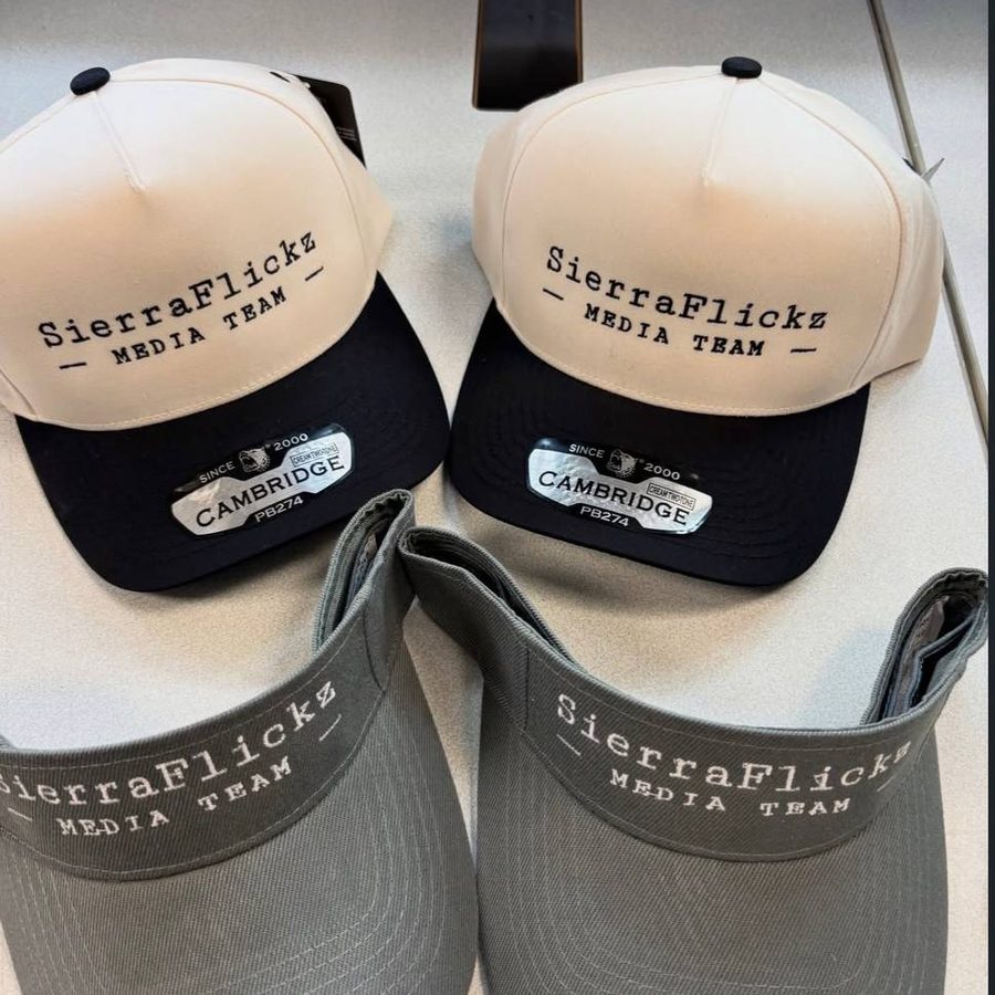 Hats and visors, part of a package deal for a media team