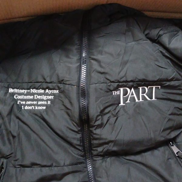 Custom jackets with each person’s name and role