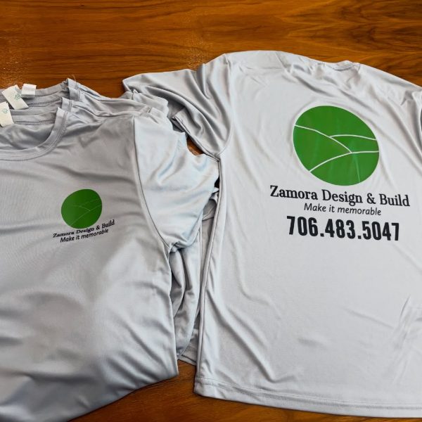 Long sleeve dry fit for a design and build company